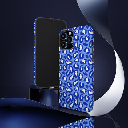 Leopard Vibes - Blue Edition Phone Case for iPhone & Samsung - Stylish & Durable Animal Print Case - JGUS