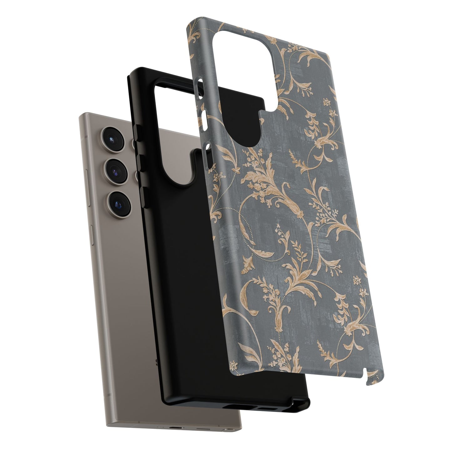 Old-Fashioned Flower Phone Case – Aesthetic Protective Cover for iPhone & Samsung - JGUS