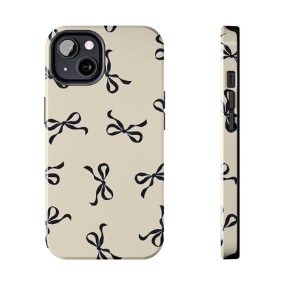 Beige and Black Bow Phone Case