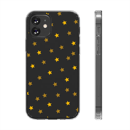 Yellow Stars Clear Phone Case