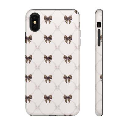 Chic Bow Pattern Phone Case | Elegant Clear Protective Case | Stylish iPhone & Samsung Cover - JGUS