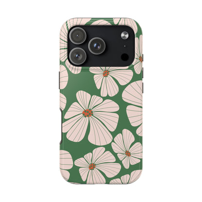 Retro Floral Abstract Phone Case – Vintage 70s & 80s Aesthetic for iPhone & Samsung