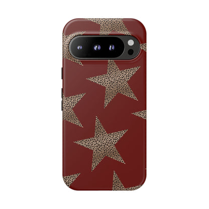 Leopard Star Luxe - Burgundy Edition | Aesthetic Coquette Phone Case for iPhone & Galaxy - JGUS