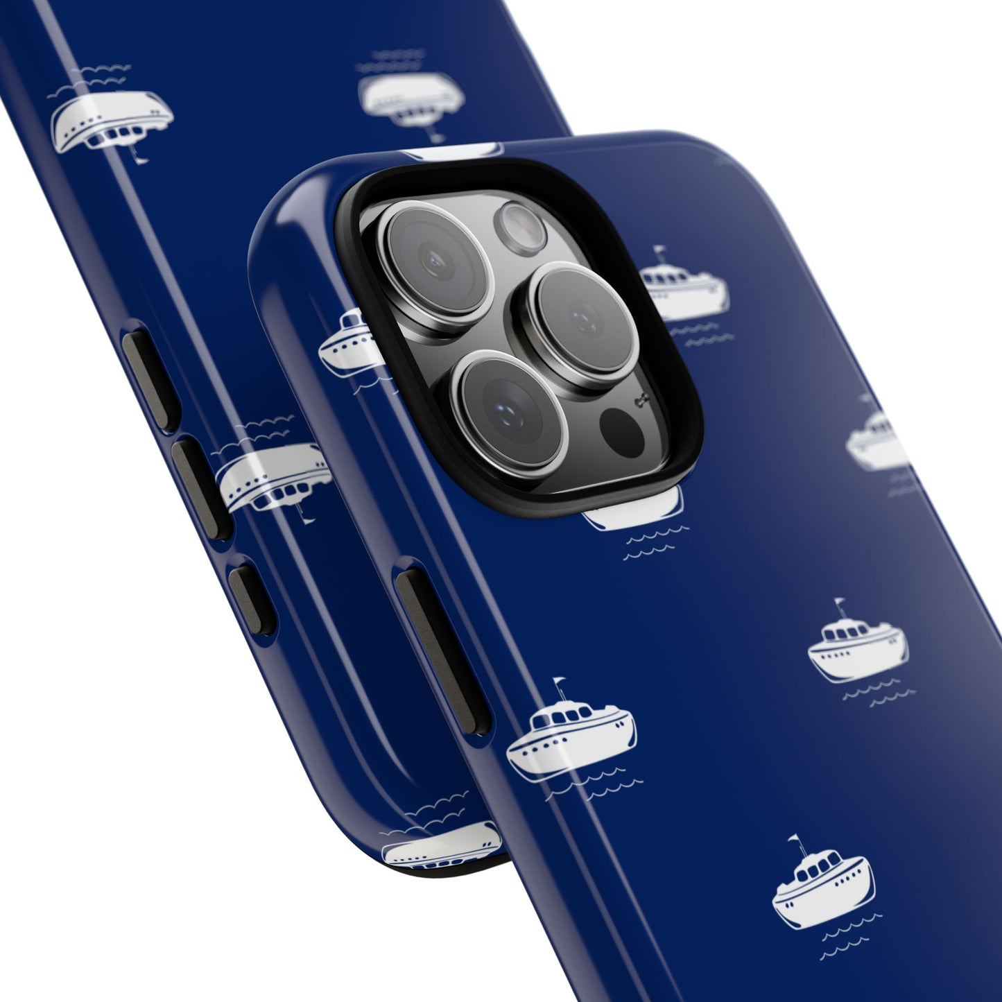 Blue Boat Phone Case – Calm Ocean Pattern for iPhone & Samsung, Durable & Stylish Protection - JGUS