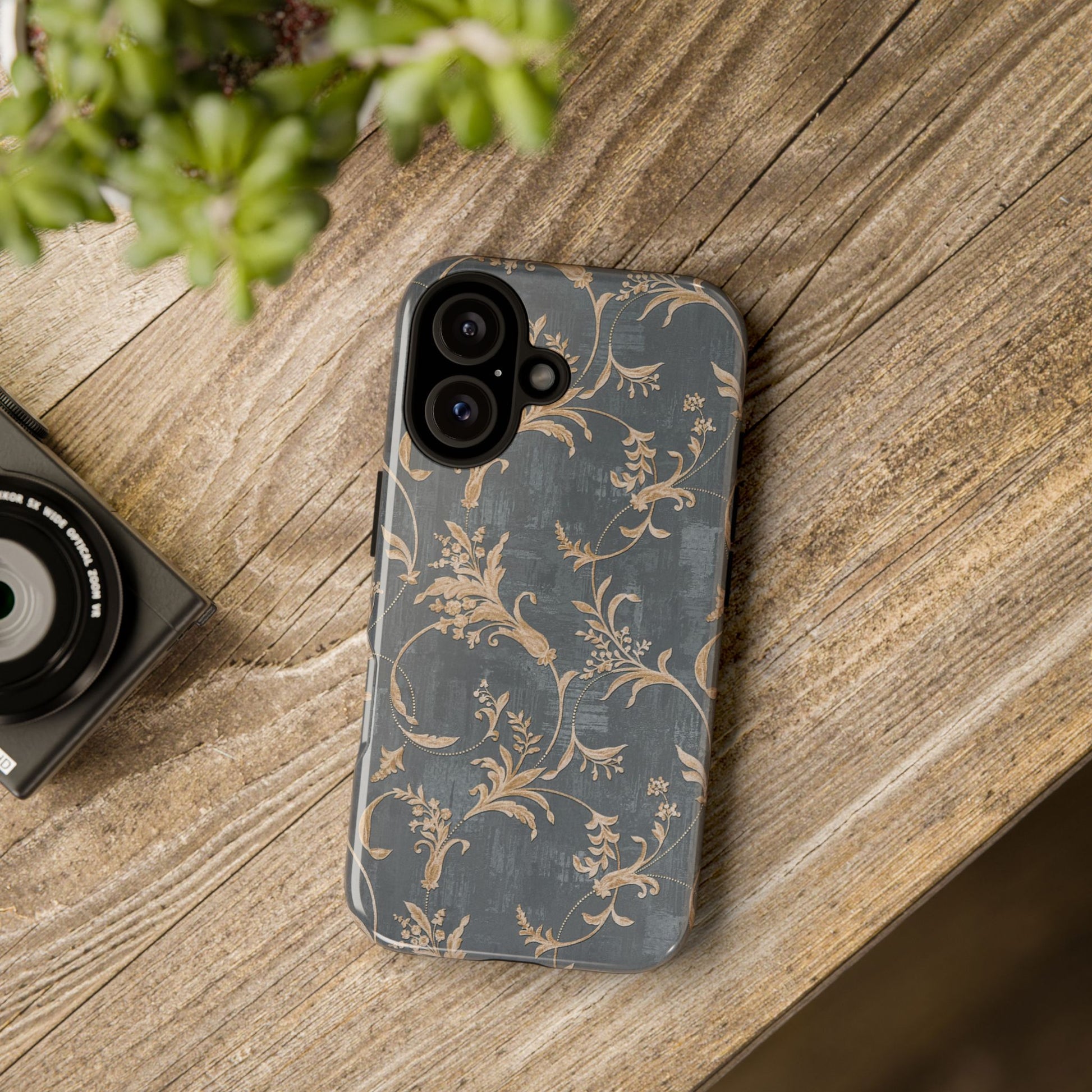 Old-Fashioned Flower Phone Case – Aesthetic Protective Cover for iPhone & Samsung - JGUS