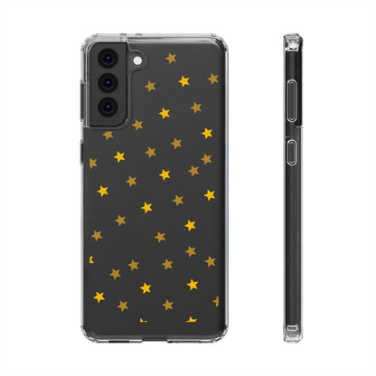 Yellow Stars Clear Phone Case