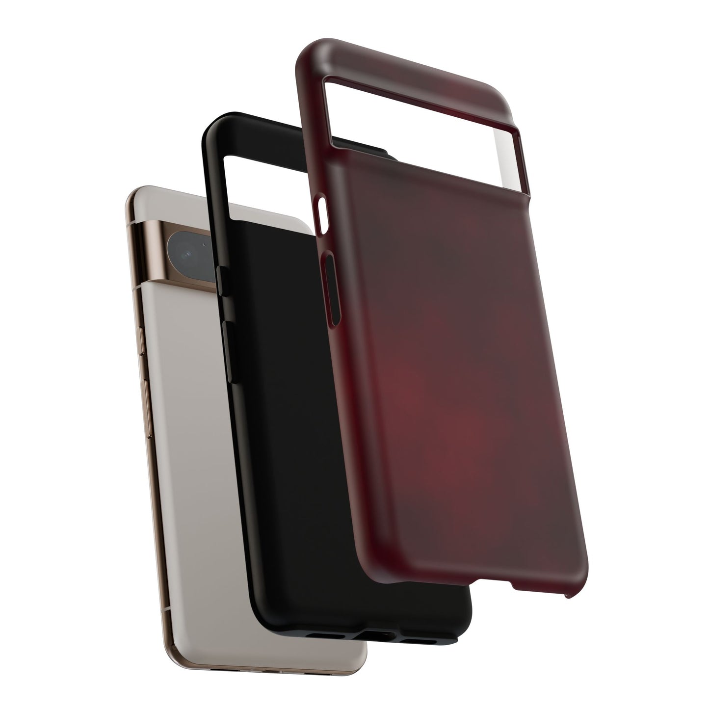 Vintage Burgundy Cherry Phone Case – Elegant Floral Design for iPhone 17 & Samsung Galaxy | Tough Protective Cover - JGUS