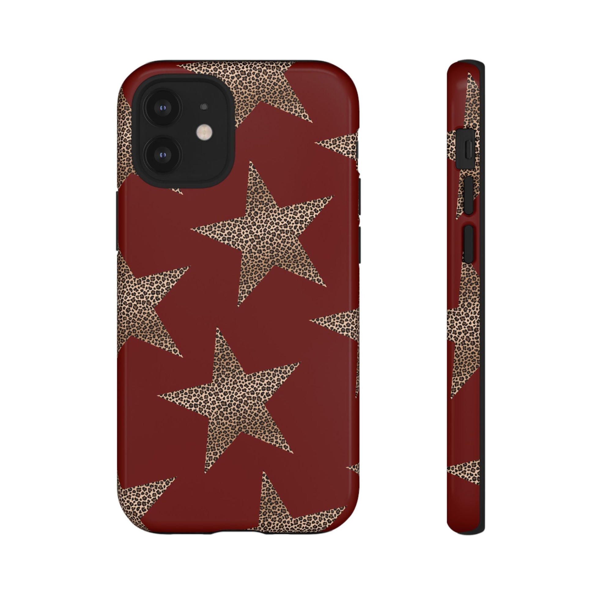 Leopard Star Luxe - Burgundy Edition | Aesthetic Coquette Phone Case for iPhone & Galaxy - JGUS