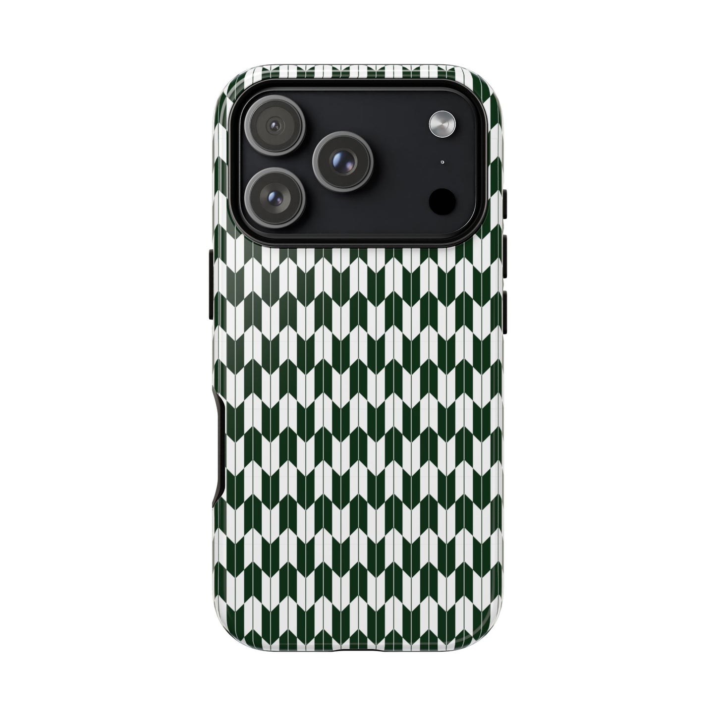 Green Harmony Geometric Phone Case – Durable, Slim, and MagSafe Compatible - JGUS