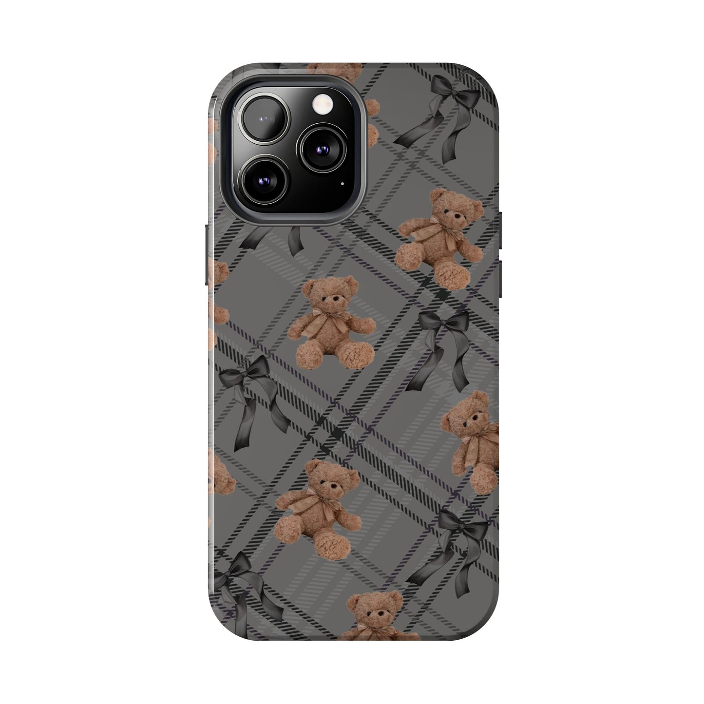 Cute Bows & Bears Phone Case – Customizable, Dual-Layer Protection for iPhone & Samsung