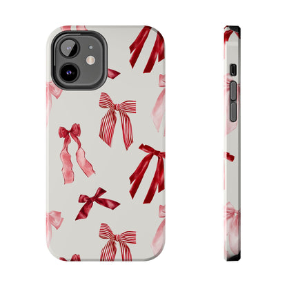 Burgundy Chic Bow Design Phone Case