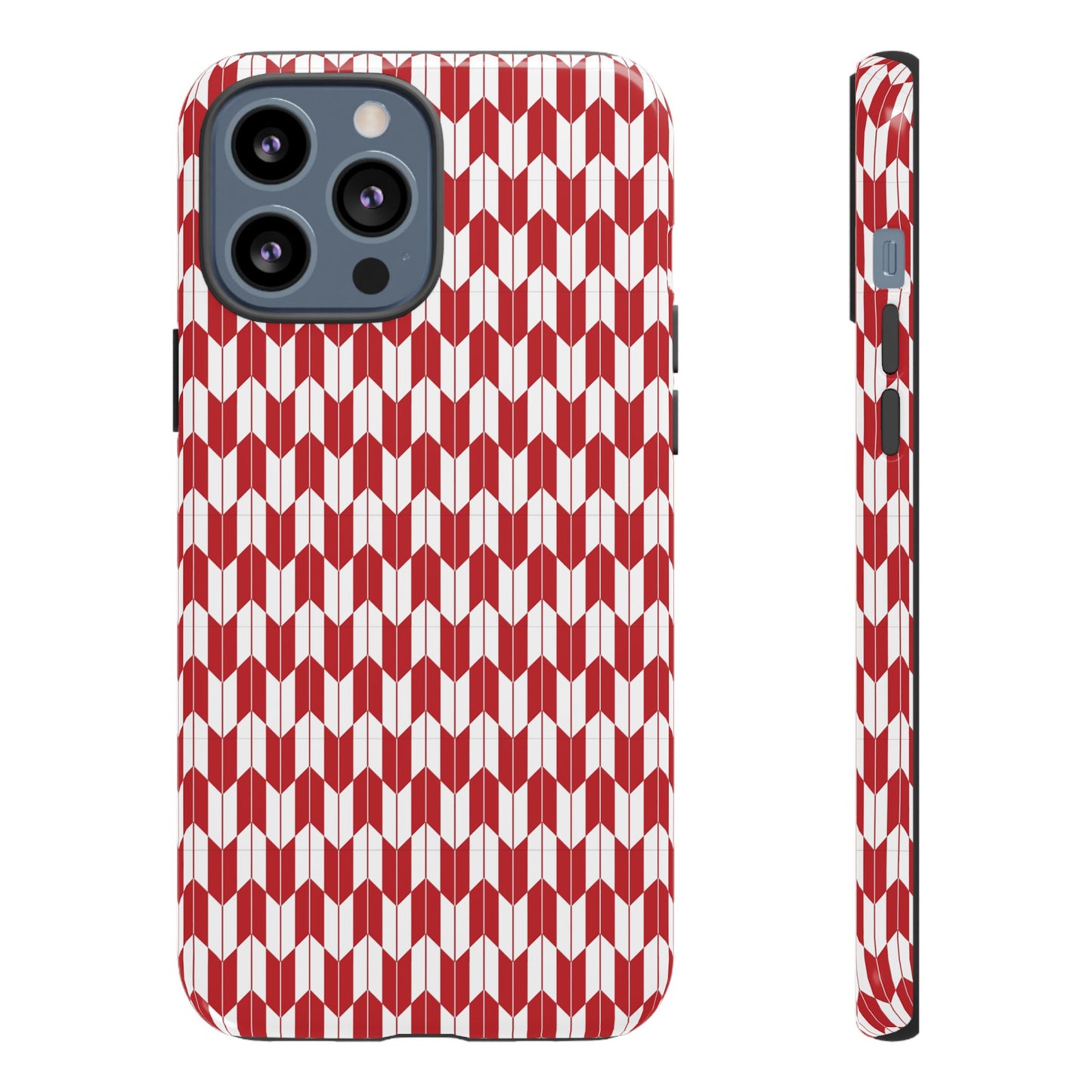 Red Geometric Phone Case for iPhone Samsung Pixel – Bold Pattern Aesthetic Modern Design - JGUS