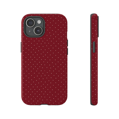 Burgundy  & White Dots Case - JGUS