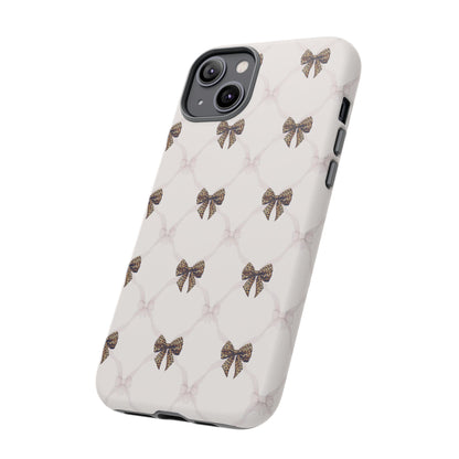 Chic Bow Pattern Phone Case | Elegant Clear Protective Case | Stylish iPhone & Samsung Cover - JGUS