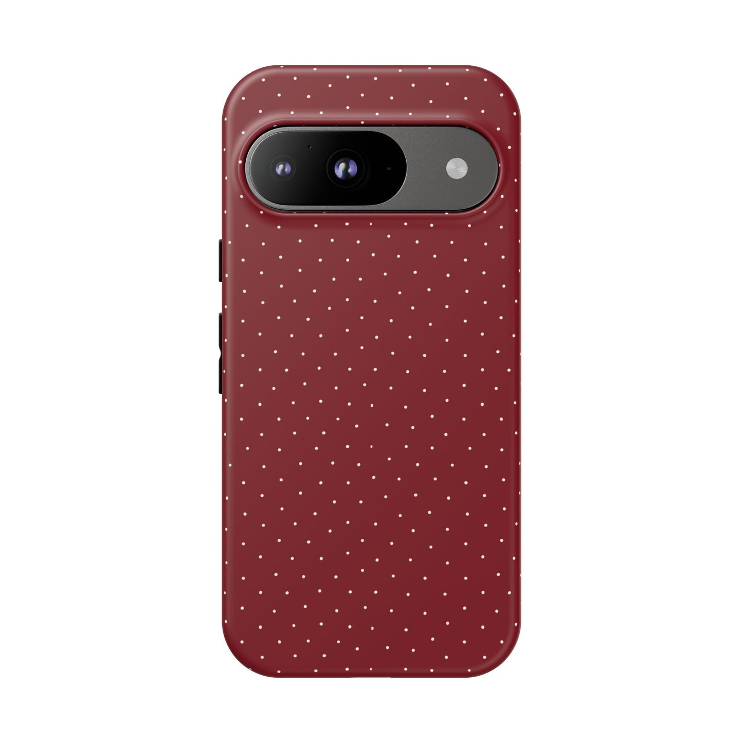 Burgundy  & White Dots Case - JGUS