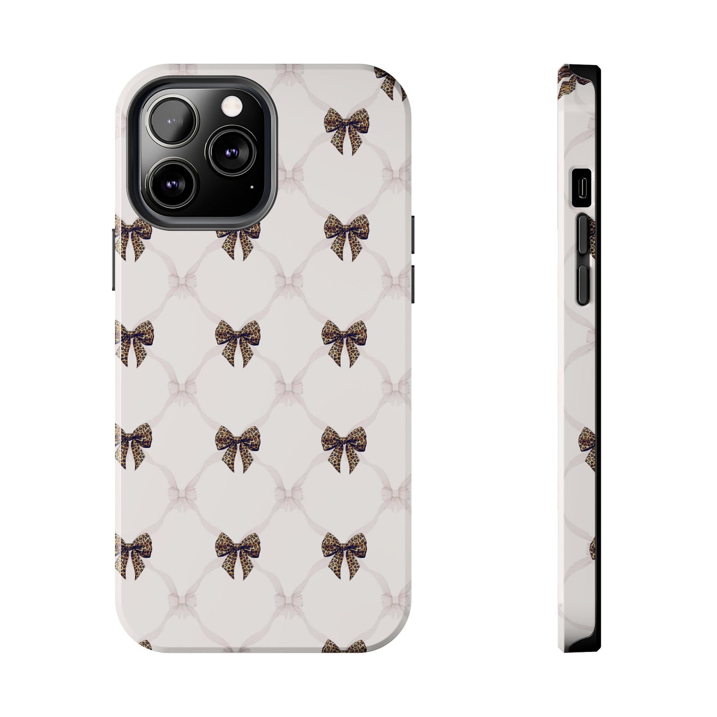 Chic Bow Pattern Phone Case | Elegant Clear Protective Case | Stylish iPhone & Samsung Cover