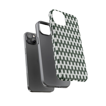 Green Harmony Geometric Phone Case – Durable, Slim, and MagSafe Compatible - JGUS