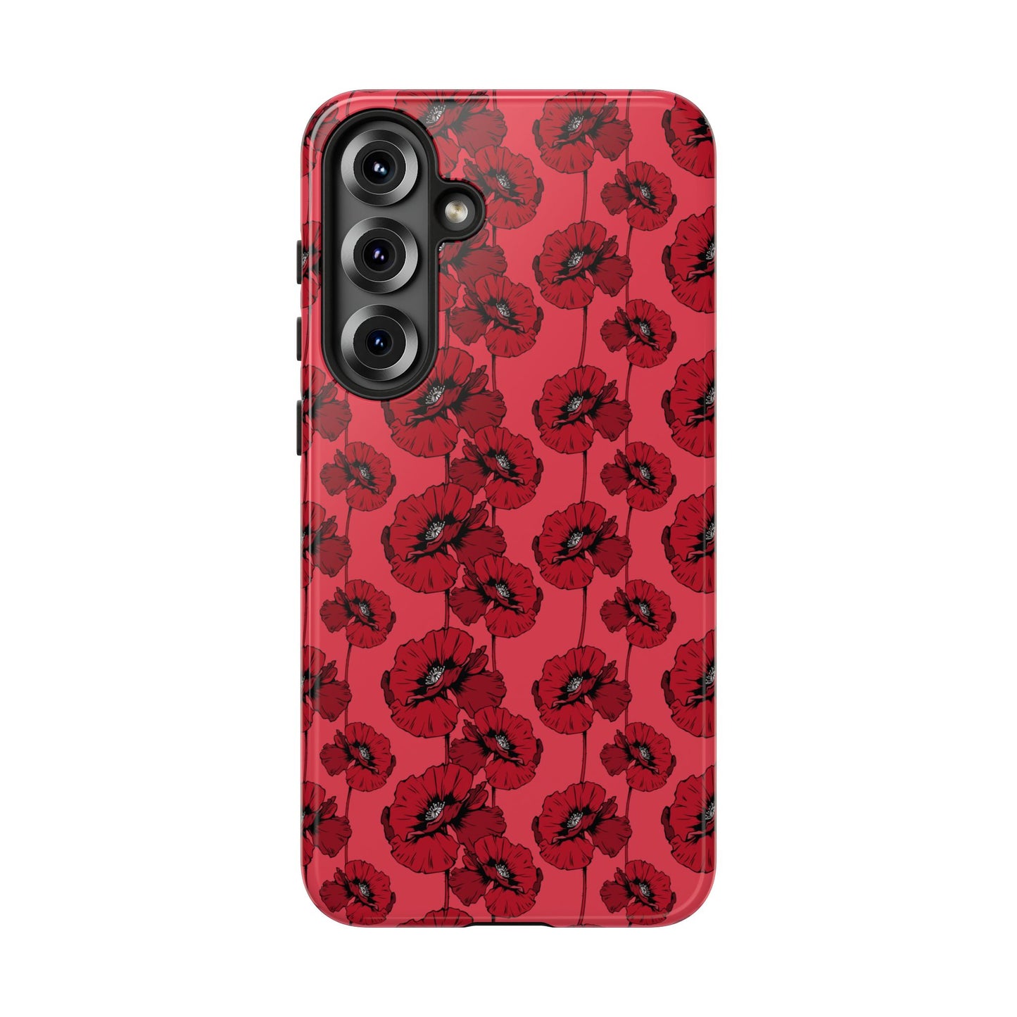 Red Poppy Phone Case for iPhone, Samsung & Google Pixel – Bold Floral Statement Aesthetic - JGUS