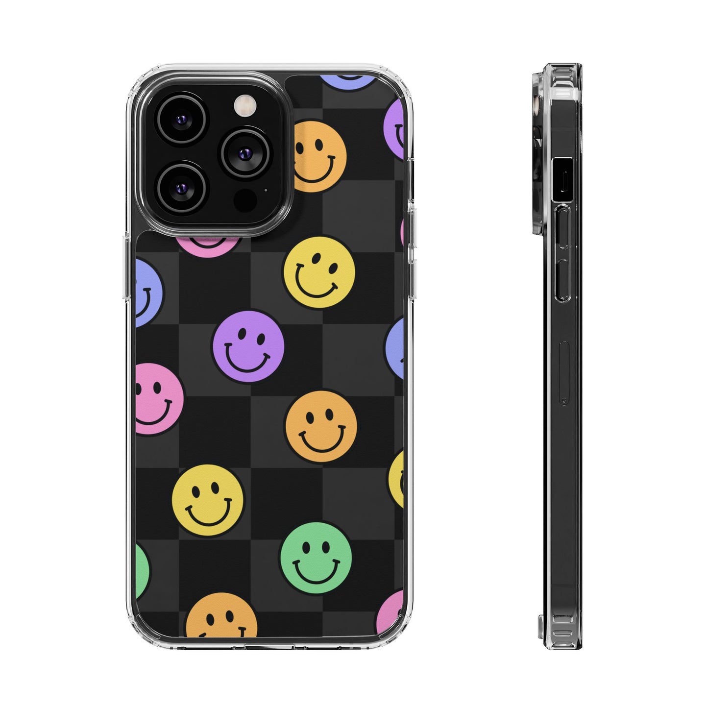 Happy Vibes Clear Phone Case