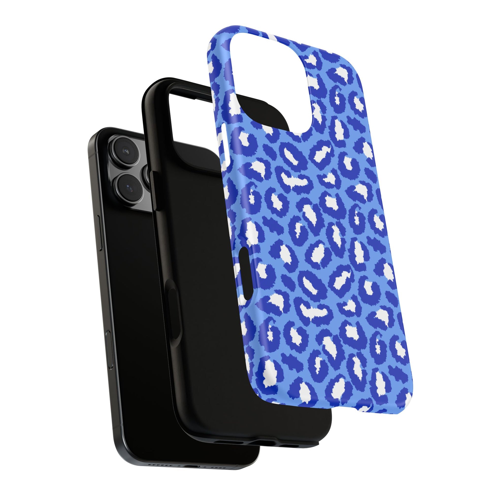 Leopard Vibes - Blue Edition Phone Case for iPhone & Samsung - Stylish & Durable Animal Print Case - JGUS