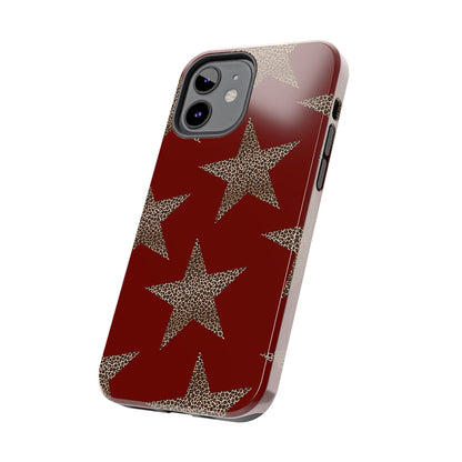 Leopard Star Luxe - Burgundy Edition | Aesthetic Coquette Phone Case for iPhone & Galaxy