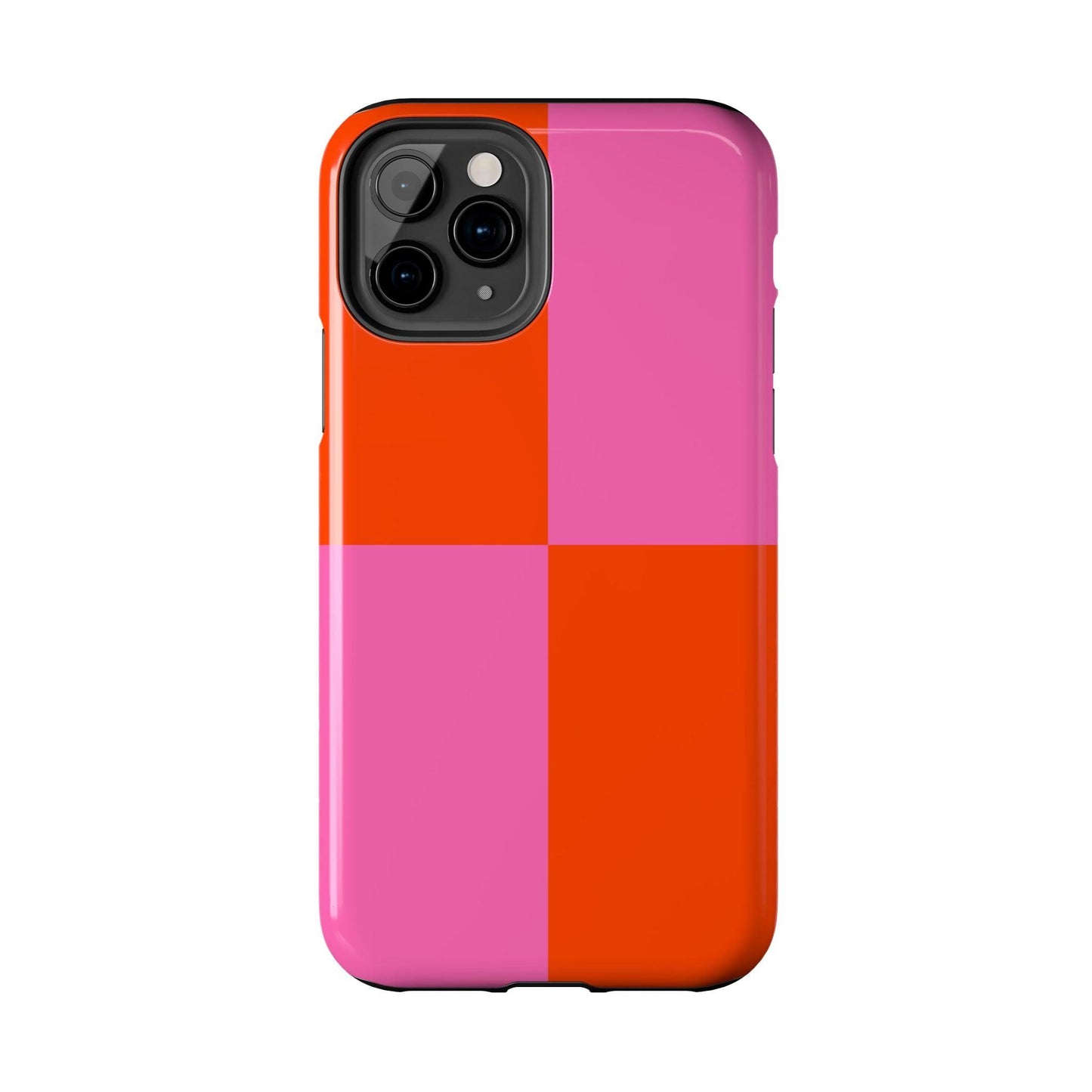 Plaid Sunset Orange & Pink Phone Case - JGUS