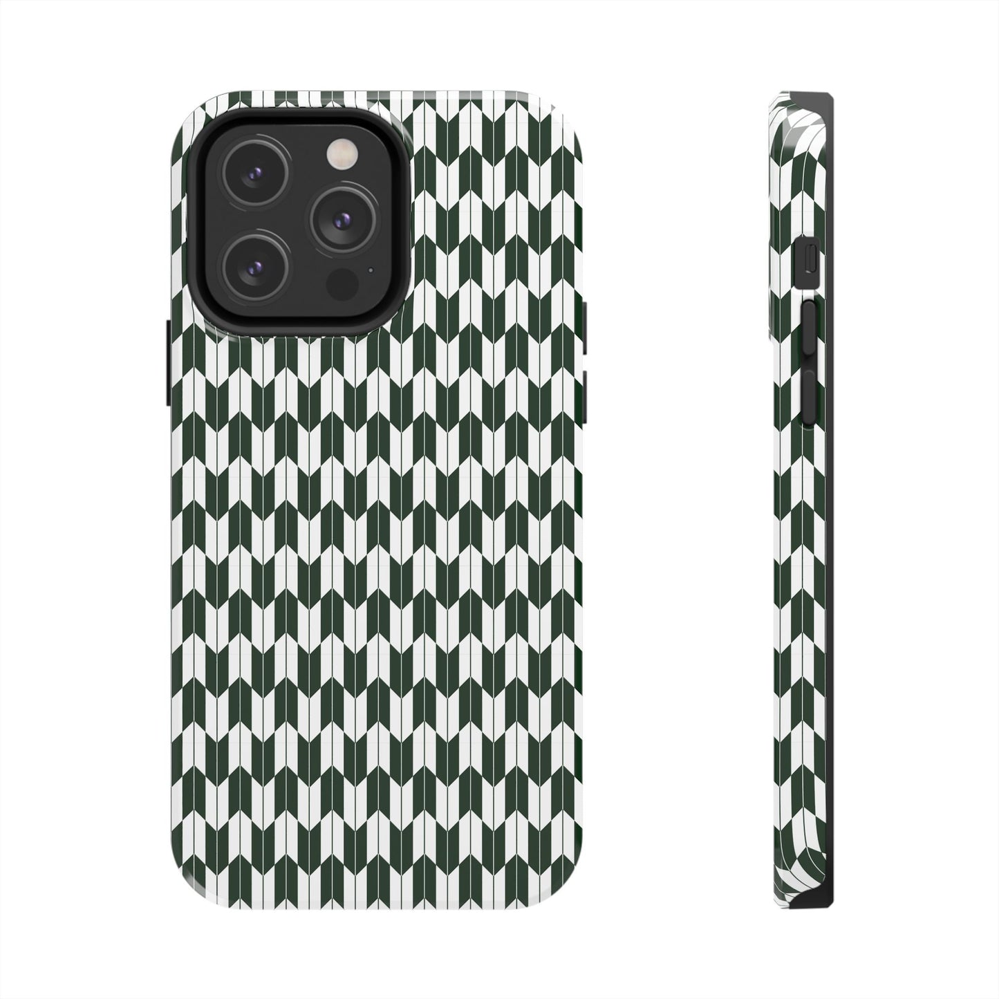 Green Harmony Geometric Phone Case – Durable, Slim, and MagSafe Compatible