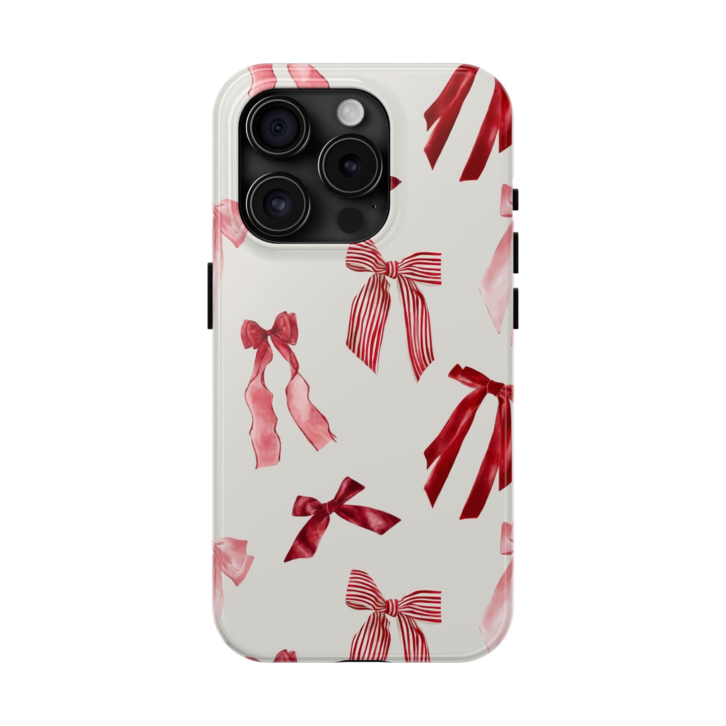 Burgundy Chic Bow Design Phone Case