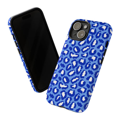 Leopard Vibes - Blue Edition Phone Case for iPhone & Samsung - Stylish & Durable Animal Print Case - JGUS