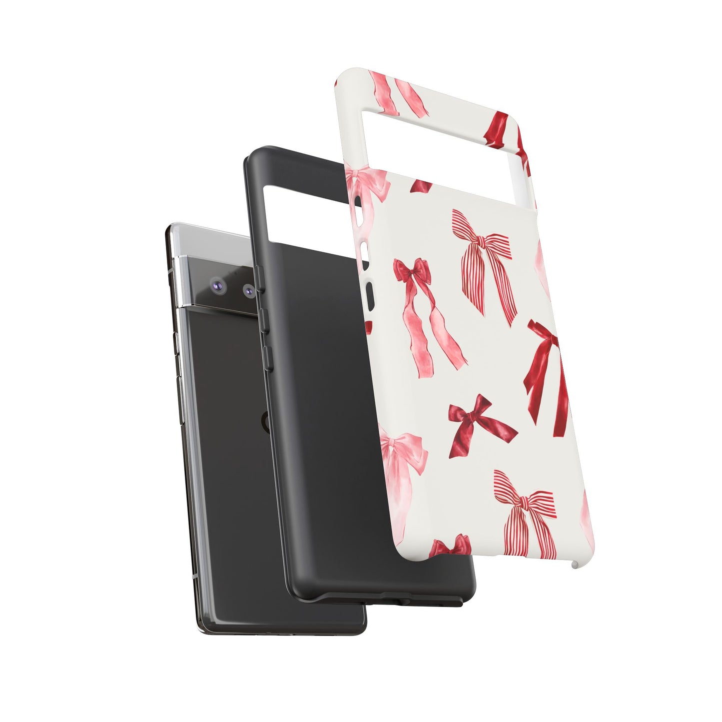 Burgundy Chic Bow Design Phone Case - JGUS