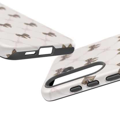 Chic Bow Pattern Phone Case | Elegant Clear Protective Case | Stylish iPhone & Samsung Cover - JGUS