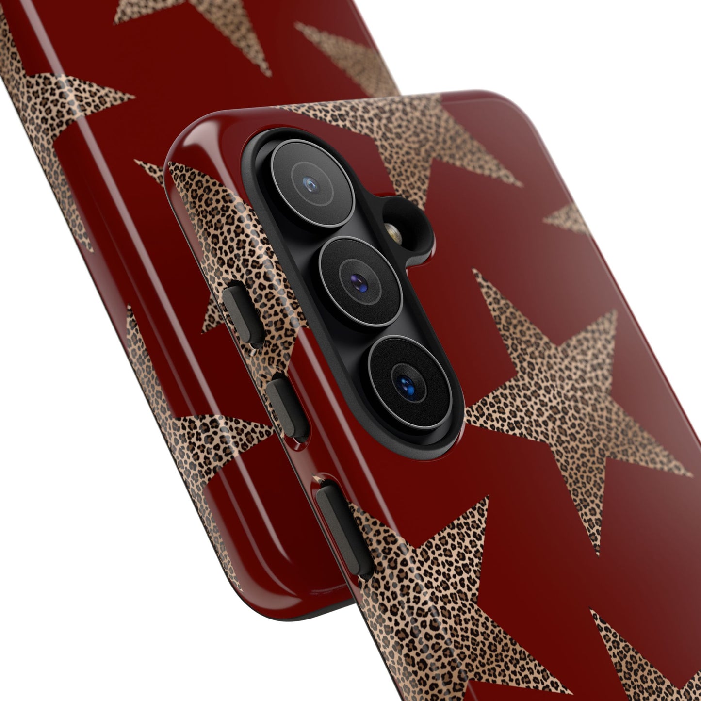 Leopard Star Luxe - Burgundy Edition | Aesthetic Coquette Phone Case for iPhone & Galaxy - JGUS