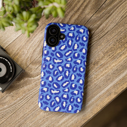 Leopard Vibes - Blue Edition Phone Case for iPhone & Samsung - Stylish & Durable Animal Print Case - JGUS