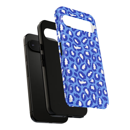 Leopard Vibes - Blue Edition Phone Case for iPhone & Samsung - Stylish & Durable Animal Print Case - JGUS