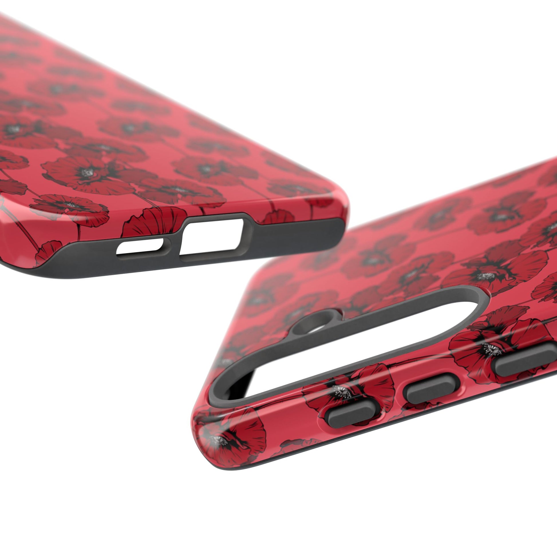Red Poppy Phone Case for iPhone, Samsung & Google Pixel – Bold Floral Statement Aesthetic - JGUS