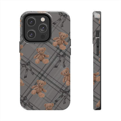 Cute Bows & Bears Phone Case – Customizable, Dual-Layer Protection for iPhone & Samsung