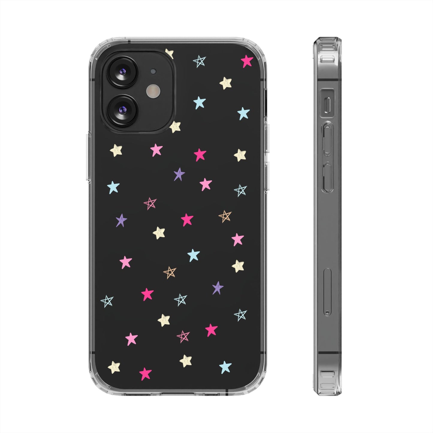 Star Pattern Clear Phone Case