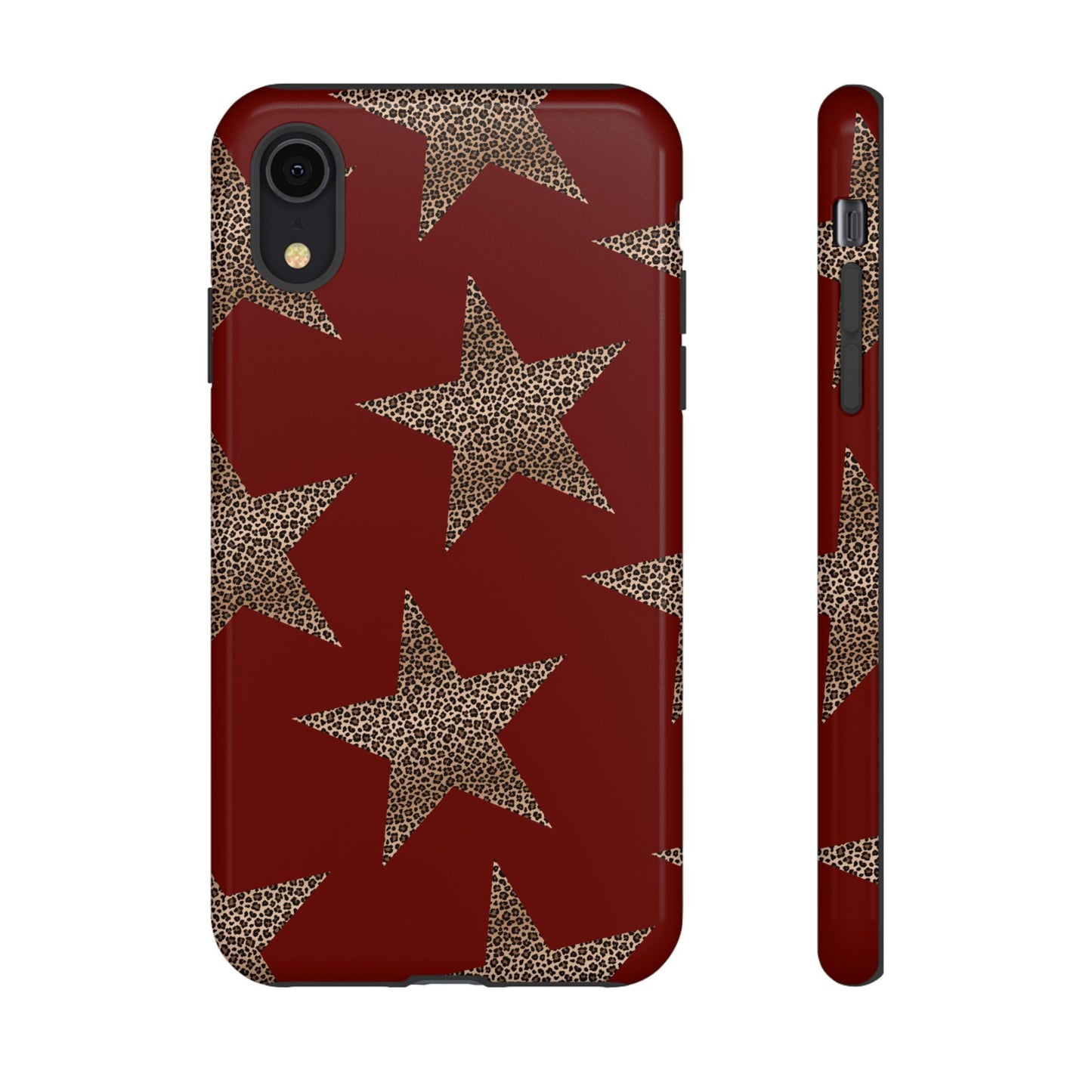 Leopard Star Luxe - Burgundy Edition | Aesthetic Coquette Phone Case for iPhone & Galaxy - JGUS