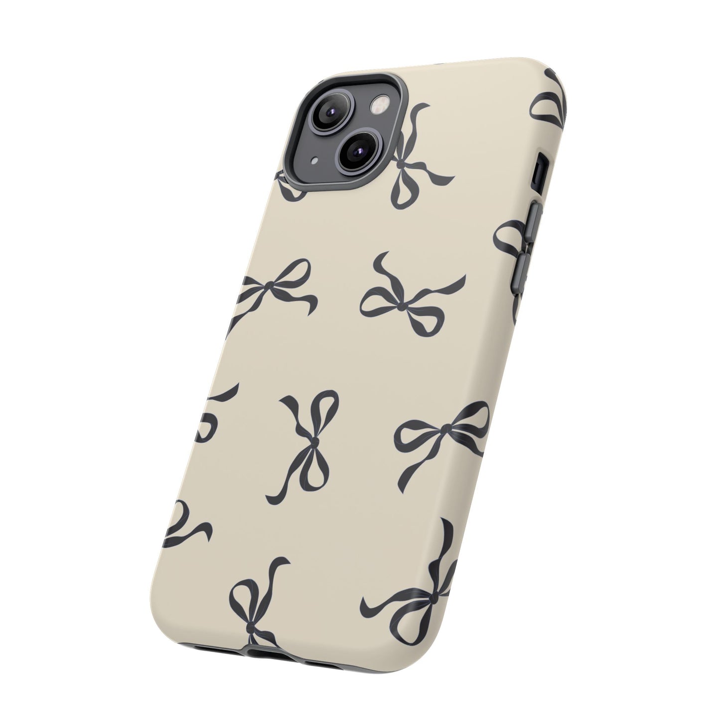 Beige and Black Bow Phone Case - JGUS