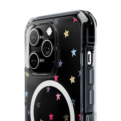 Star Pattern Clear Mag Safe Case, Magnetic Clear Impact Case