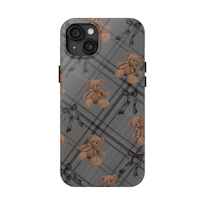 Cute Bows & Bears Phone Case – Customizable, Dual-Layer Protection for iPhone & Samsung