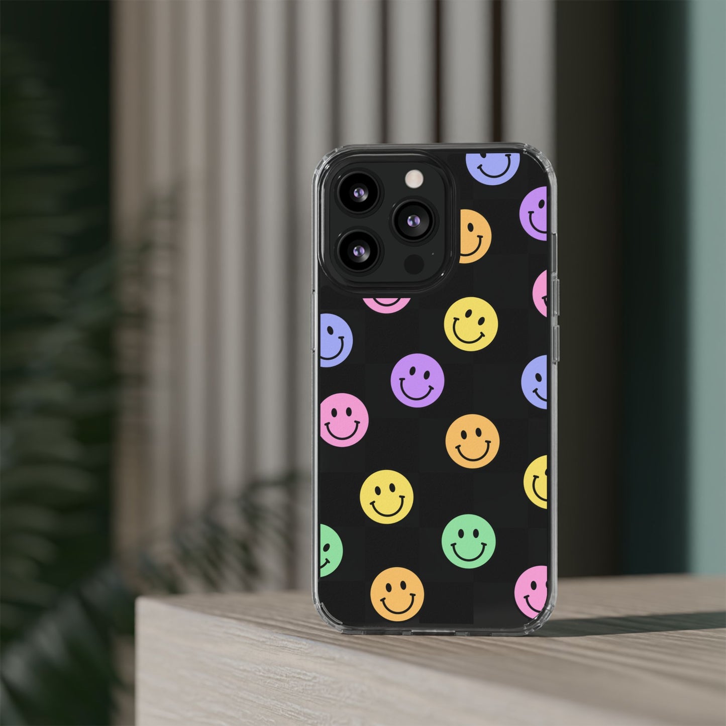 Happy Vibes Clear Phone Case