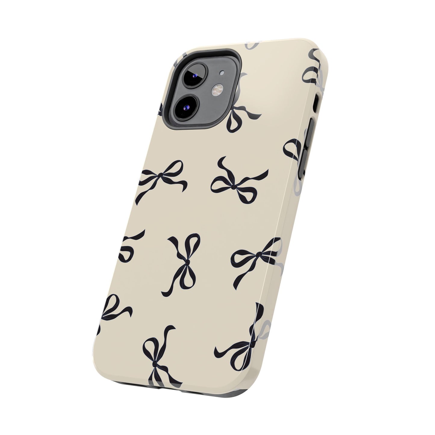 Beige and Black Bow Phone Case