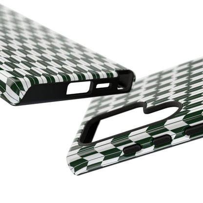 Green Harmony Geometric Phone Case – Durable, Slim, and MagSafe Compatible - JGUS