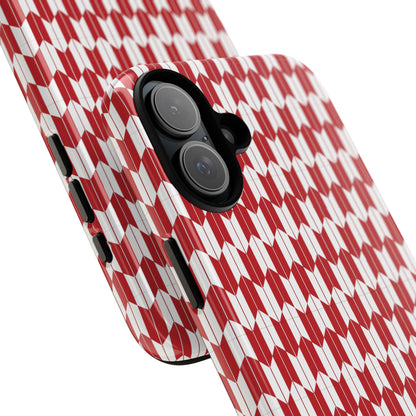 Red Geometric Phone Case for iPhone Samsung Pixel – Bold Pattern Aesthetic Modern Design - JGUS