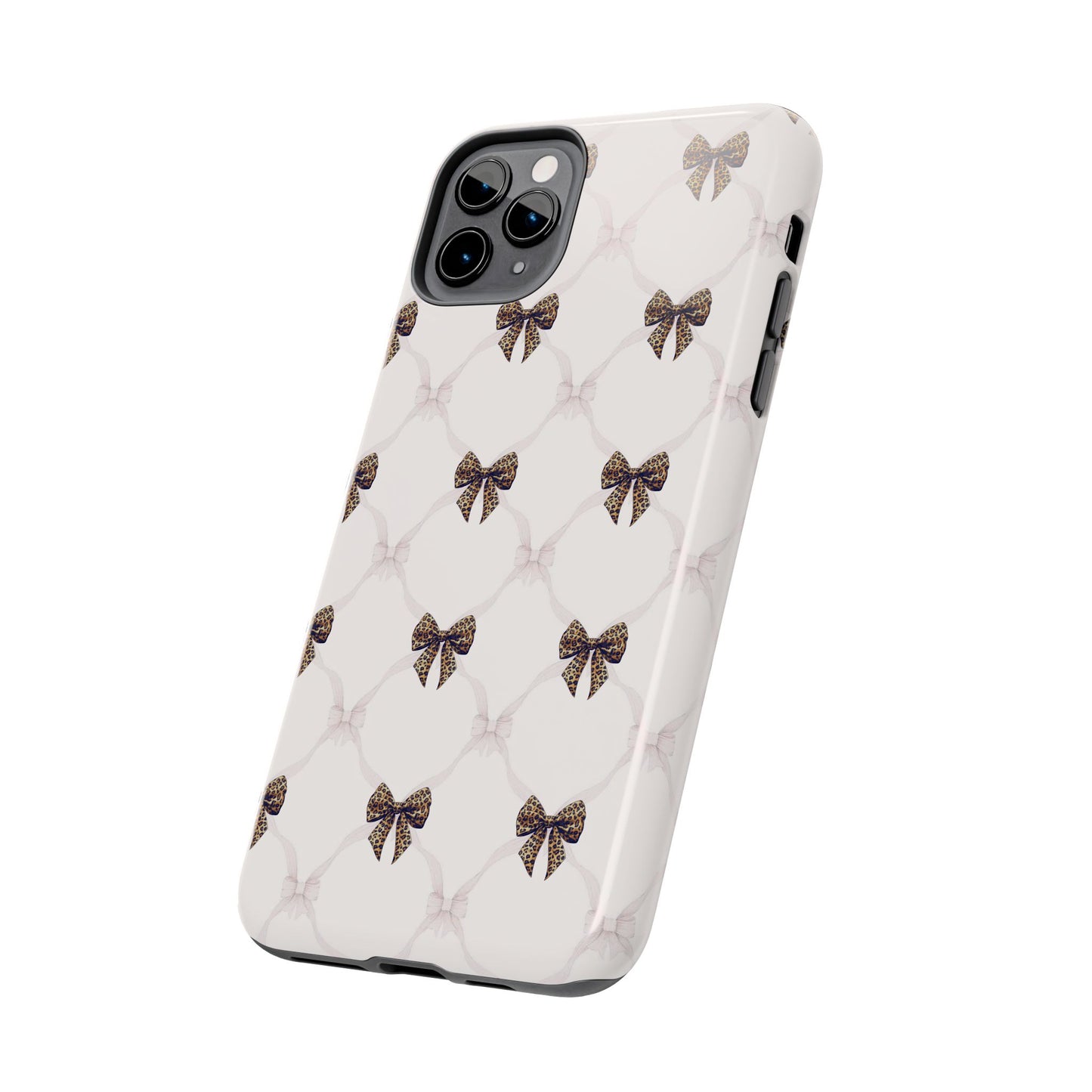 Chic Bow Pattern Phone Case | Elegant Clear Protective Case | Stylish iPhone & Samsung Cover