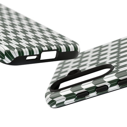 Green Harmony Geometric Phone Case – Durable, Slim, and MagSafe Compatible - JGUS