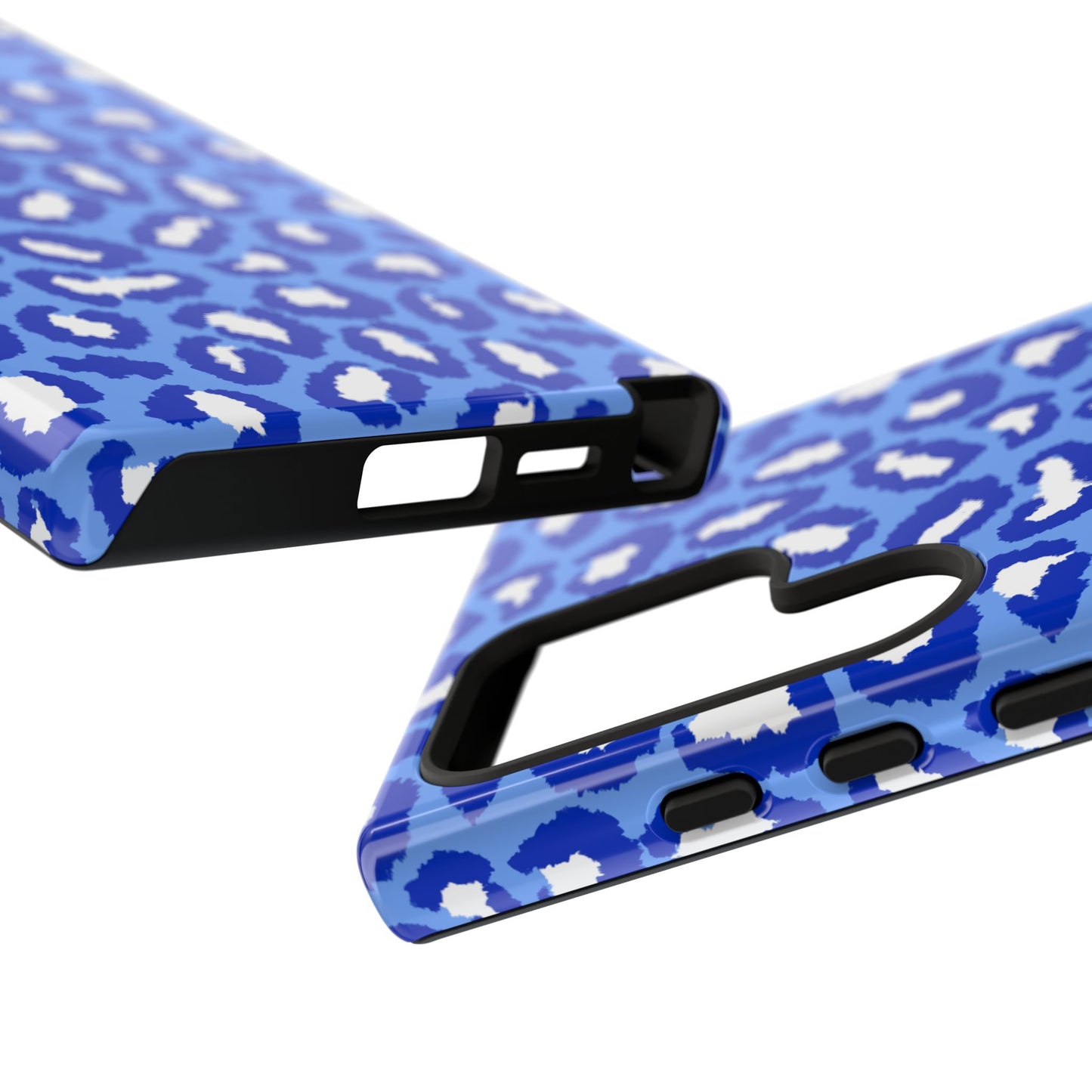 Leopard Vibes - Blue Edition Phone Case for iPhone & Samsung - Stylish & Durable Animal Print Case - JGUS