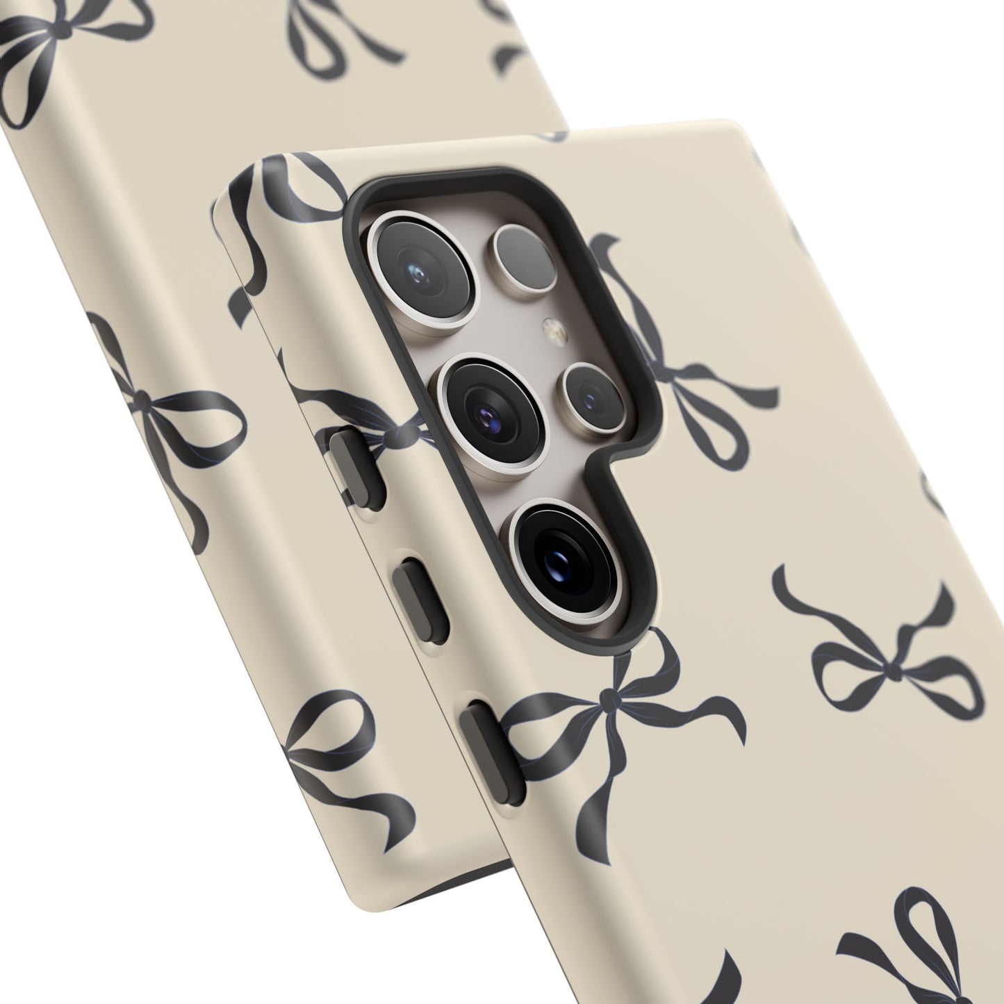 Beige and Black Bow Phone Case - JGUS