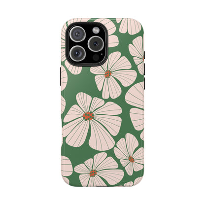 Retro Floral Abstract Phone Case – Vintage 70s & 80s Aesthetic for iPhone & Samsung
